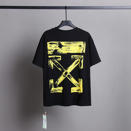 Off White Classic Logo Printed T-shirt Unisex Casual Street Cotton Short Sleeve