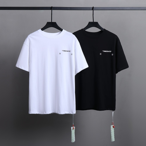 Off White Fashion Punk Short Sleeve Unisex Casual Street Cotton T-shirt