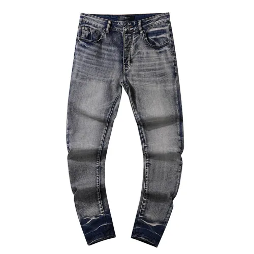 Amiri Men's Washed Retro Slim Jeans Casual Street Vintage Pants