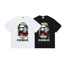 BAPE/A/Bathing Ape Fashion Print Short sleeved Unisex Cotton Versatile T-shirt