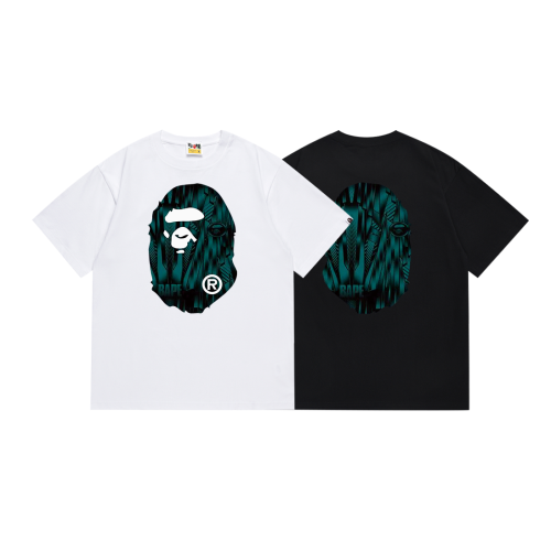 BAPE/A/Bathing Ape High Street Logo Printed Short Sleeve Unisex Casual T-shirt