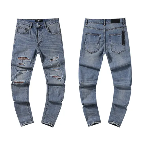 Amiri Casual Street Stretch Skinny Jeans Washed Vintage Pants