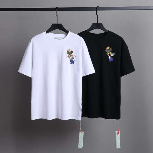 Off White Fashion Classic Logo Printed Tee Unisex Casual Crew Neck Short Sleeve