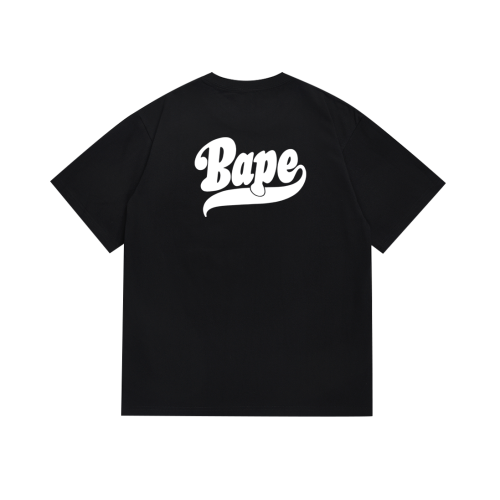 BAPE/A/Bathing Ape Classic Letter Logo Print Short sleeved Unisex Cotton Loose T-shirt