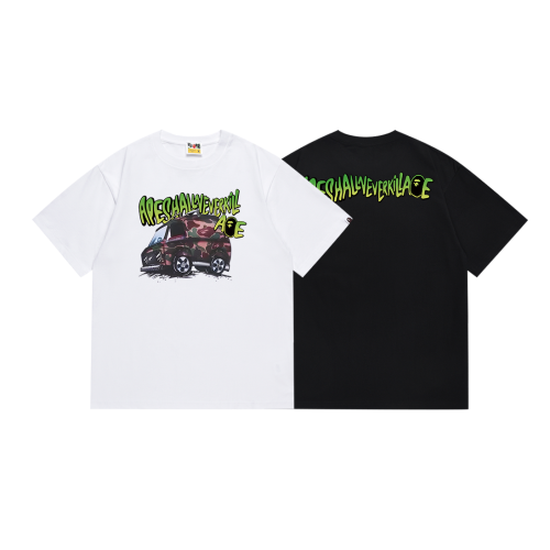 BAPE/A/Bathing Ape High Street Fashion Print Short Sleeve Unisex Casual T-shirt
