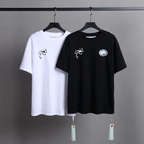Off White Classic Fashion Cotton T-shirt Unisex Casual Short Sleeve