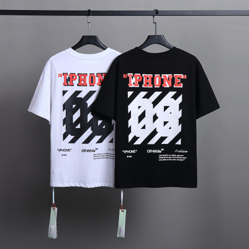 Off White Fashion Punk Short Sleeve Unisex Casual Street Cotton T-shirt