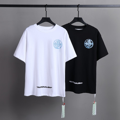 Off White Fashion Punk Printed Short Sleeve Unisex Casual Street T-shirt