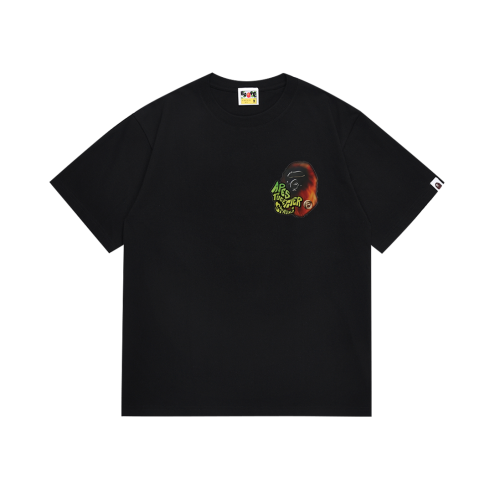 BAPE/A/Bathing Ape High Street Printed Short Sleeve Couple Cotton Casual T-shirt