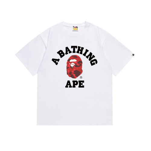 BAPE/A/Bathing Ape Fashion Print Short sleeved Unisex Cotton Versatile T-shirt