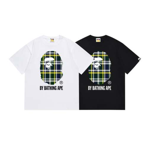 BAPE/A/Bathing Ape Classic Print Short Sleeve Unisex Cotton Loose T-shirt