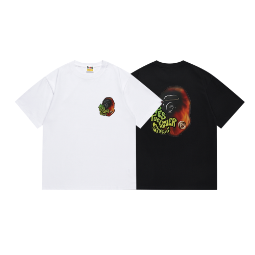 BAPE/A/Bathing Ape High Street Printed Short Sleeve Couple Cotton Casual T-shirt