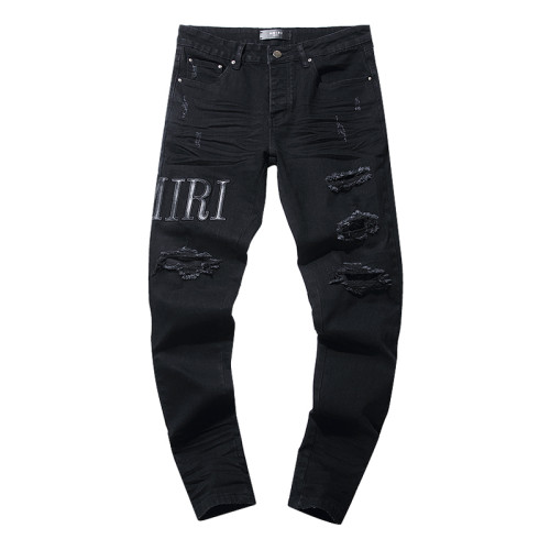 Amiri Classic Fashion Distressed Jeans Casual Street Black Pants