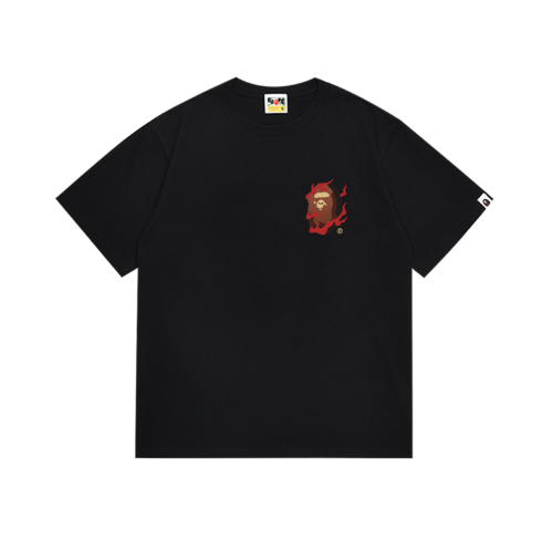 BAPE/A/Bathing Ape High Street Print Short sleeved Unisex Cotton Loose T-shirt