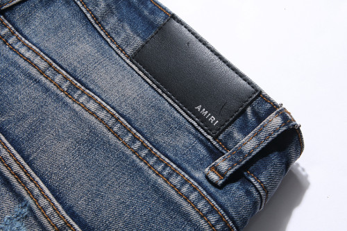 Amiri Fashion Washed Distressed Jeans Casual Street Retro Pants