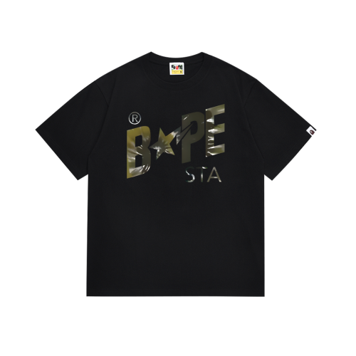 BAPE/A/Bathing Ape Fashion Letter Print Short Sleeve Unisex Casual T-shirt