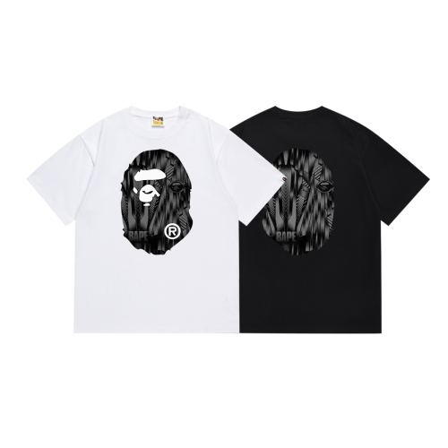 BAPE/A/Bathing Ape High Street Logo Printed Short Sleeve Unisex Casual T-shirt