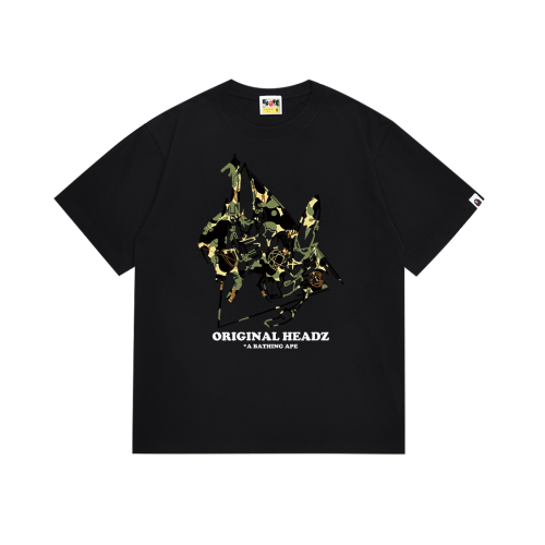 BAPE/A/Bathing Ape High Street Print Short sleeved Unisex Cotton Loose T-shirt