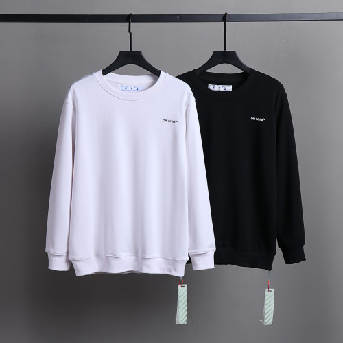 Off White Fashion Classic Logo Printed Crew Neck Hoodies Casual Street Pullover