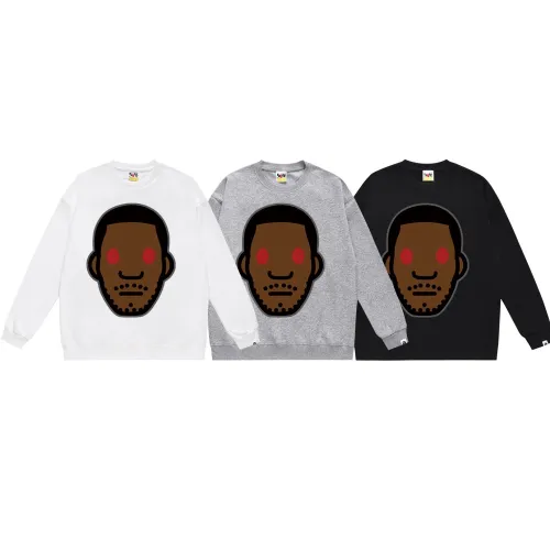 BAPE/A/Bathing Ape x KID CUD Cartoon Character Print Pullover Sweater Unisex Casual Loose Sweatshirt