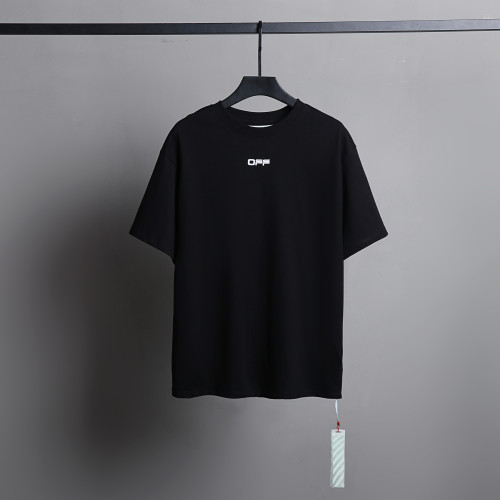 Off White Fashion Skull Graffiti T-shirt Unisex Casual Street Short Sleeve