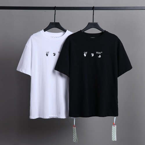Off White Fashion Artistic Logo Printed T-shirt Unisex Casual Street Short Sleeve