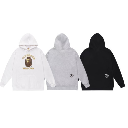 BAPE/A/Bathing Ape x OVO Letter Pattern Hoodie Unisex Loose Versatile Sweatshirt