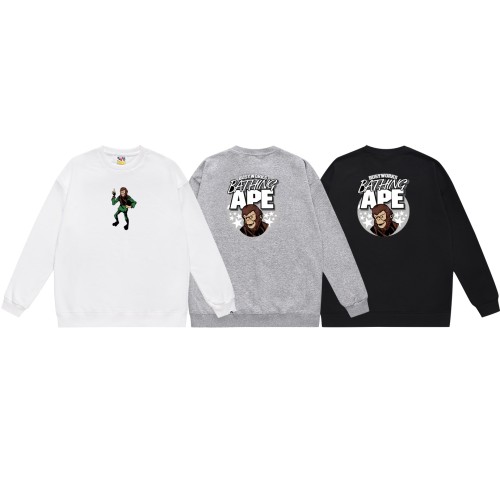 BAPE/A/Bathing Ape Classic Print Pullover Hoodie Unisex Casual Loose Sweatshirt