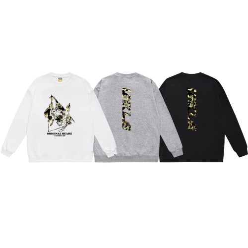 BAPE/A/Bathing Ape x UNKLE Logo Printed Pullover Sweater Unisex Casual Loose Sweatshirt