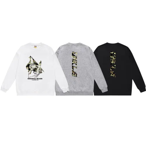 BAPE/A/Bathing Ape x UNKLE Logo Printed Pullover Sweater Unisex Casual Loose Sweatshirt