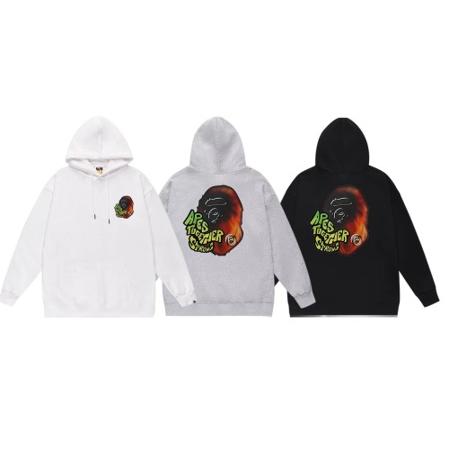 BAPE/A/Bathing Ape Letter Printed Hoodie Unisex Casual Loose Sweatshirt