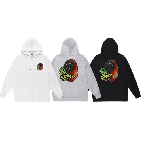 BAPE/A/Bathing Ape Letter Printed Hoodie Unisex Casual Loose Sweatshirt