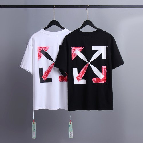 Off White Classic Logo Printed T-shirt Unisex Fashion Casual Short Sleeve