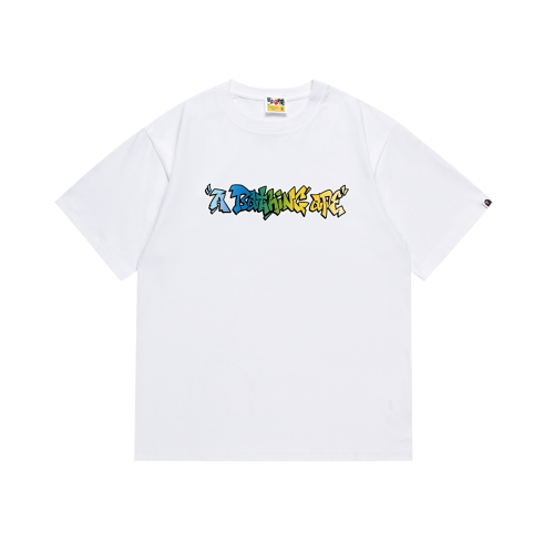 BAPE/A/Bathing Ape Personalized Logo Letter Printed Short Sleeve Unisex Casual T-shirt