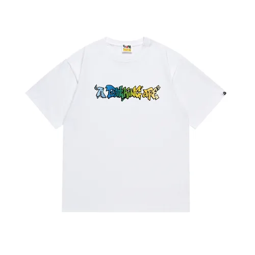 BAPE/A/Bathing Ape Personalized Logo Letter Printed Short Sleeve Unisex Casual T-shirt
