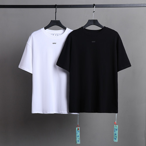 Off White Fashion Sphere Printed Short Sleeve Unisex Casual Street T-shirt