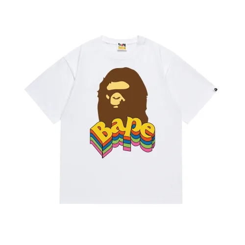 BAPE/A/Bathing Ape Fashion Letter Print Short Sleeve Unisex Casual T-shirt