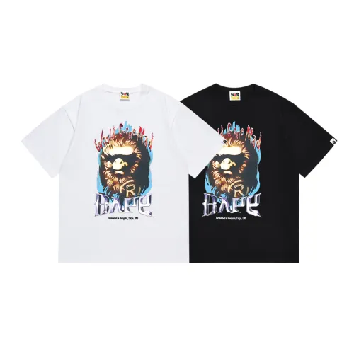 BAPE/A/Bathing Ape Fashion Printed Short Sleeve Unisex Casual T-shirt
