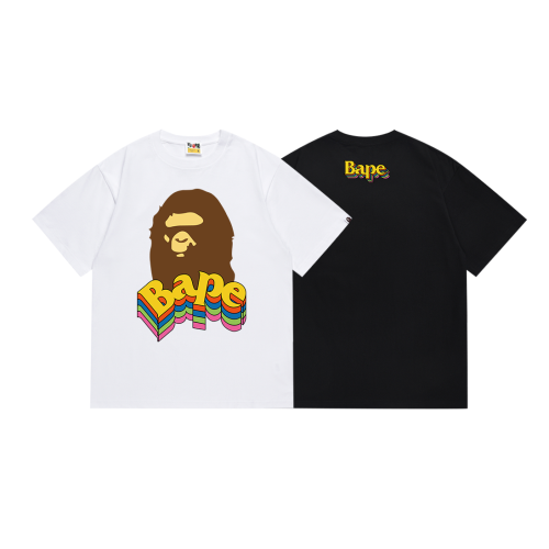 BAPE/A/Bathing Ape Fashion Letter Print Short Sleeve Unisex Casual T-shirt