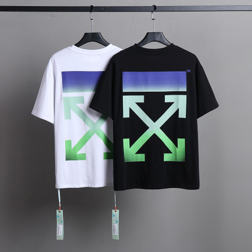 Off White Fashion Street Logo Short Sleeve Unisex Casual Loose T-shirt