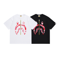BAPE/A/Bathing Ape Classic Shark Print Short Sleeve Unisex Casual T-shirt