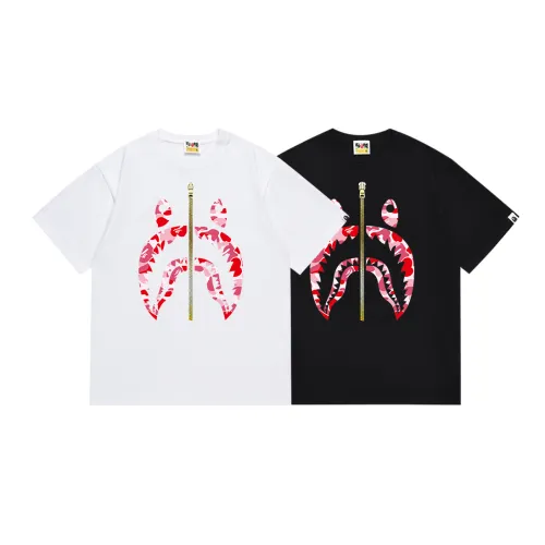 BAPE/A/Bathing Ape Classic Shark Print Short Sleeve Unisex Casual T-shirt