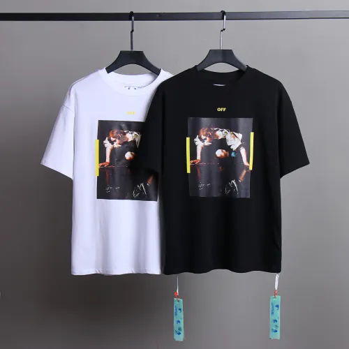 Off White Fashion Graphic Printing Short Sleeve Unisex Casual Cotton T-shirt