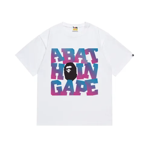 BAPE/A/Bathing Ape Fashion Letter Print Short Sleeve Unisex Casual T-shirt