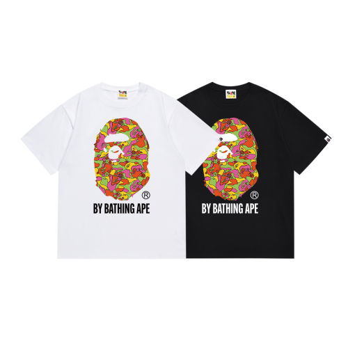 BAPE/A/Bathing Ape Personalized Logo Printed Short Sleeve Unisex Casual T-shirt