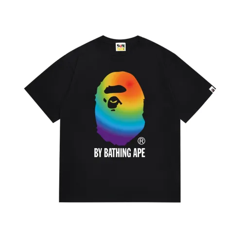 BAPE/A/Bathing Ape Classic Logo Printed Short Sleeve Unisex Casual T-shirt