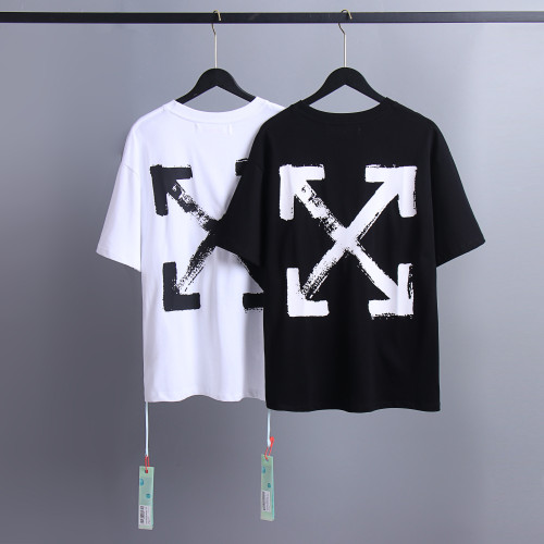 Off White Classic Fashion T-shirt Unisex Casual Loose Short Sleeve