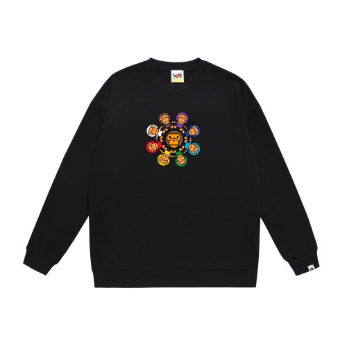 BAPE/A/Bathing Ape Milo Colorful Printed Pullover Sweater Unisex Casual Loose Sweatshirt