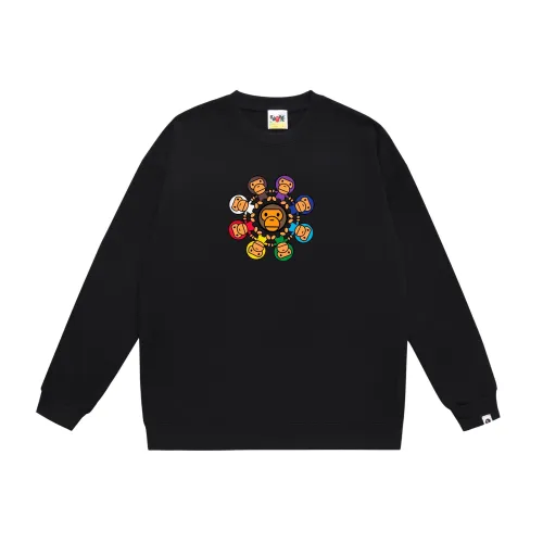 BAPE/A/Bathing Ape Milo Colorful Printed Pullover Sweater Unisex Casual Loose Sweatshirt