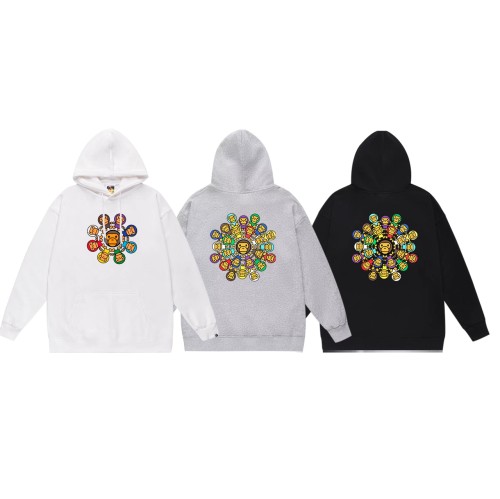 BAPE/A/Bathing Ape Milo Colorful Printed Hoodie Unisex Casual Loose Sweatshirt